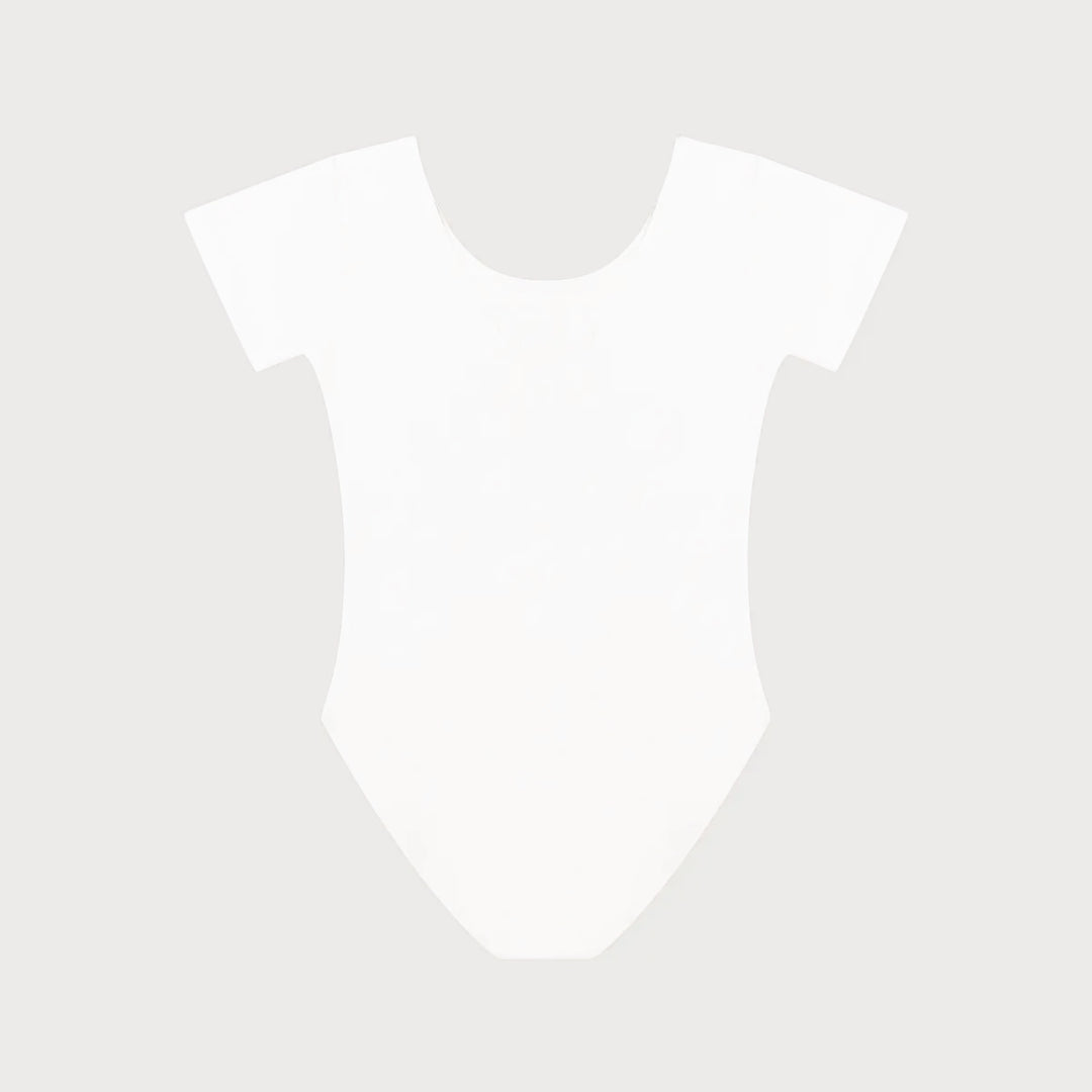 Tutulamb White Short Sleeved Boys Leotard