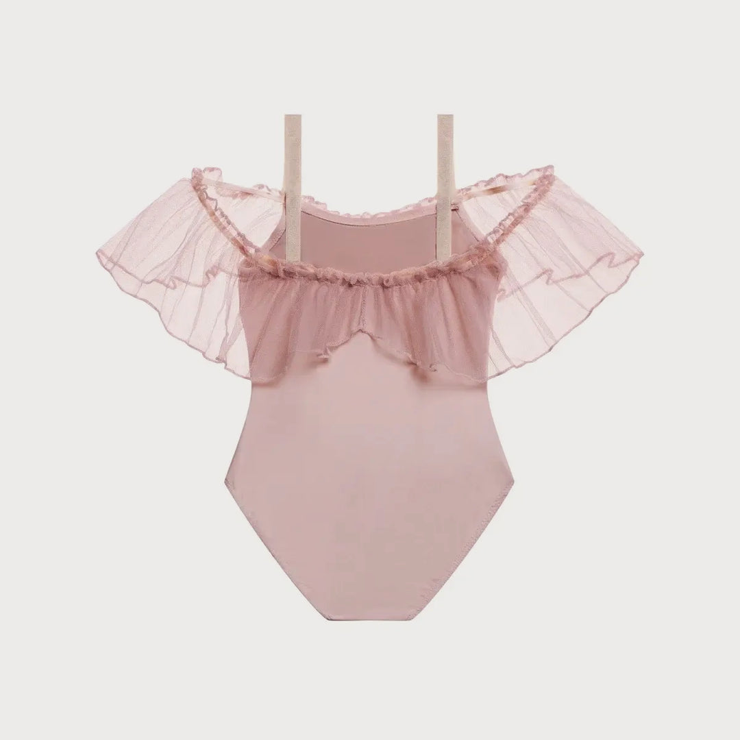 Tutulamb Waltz Tea Rose Girls Off-Shoulder Leotard