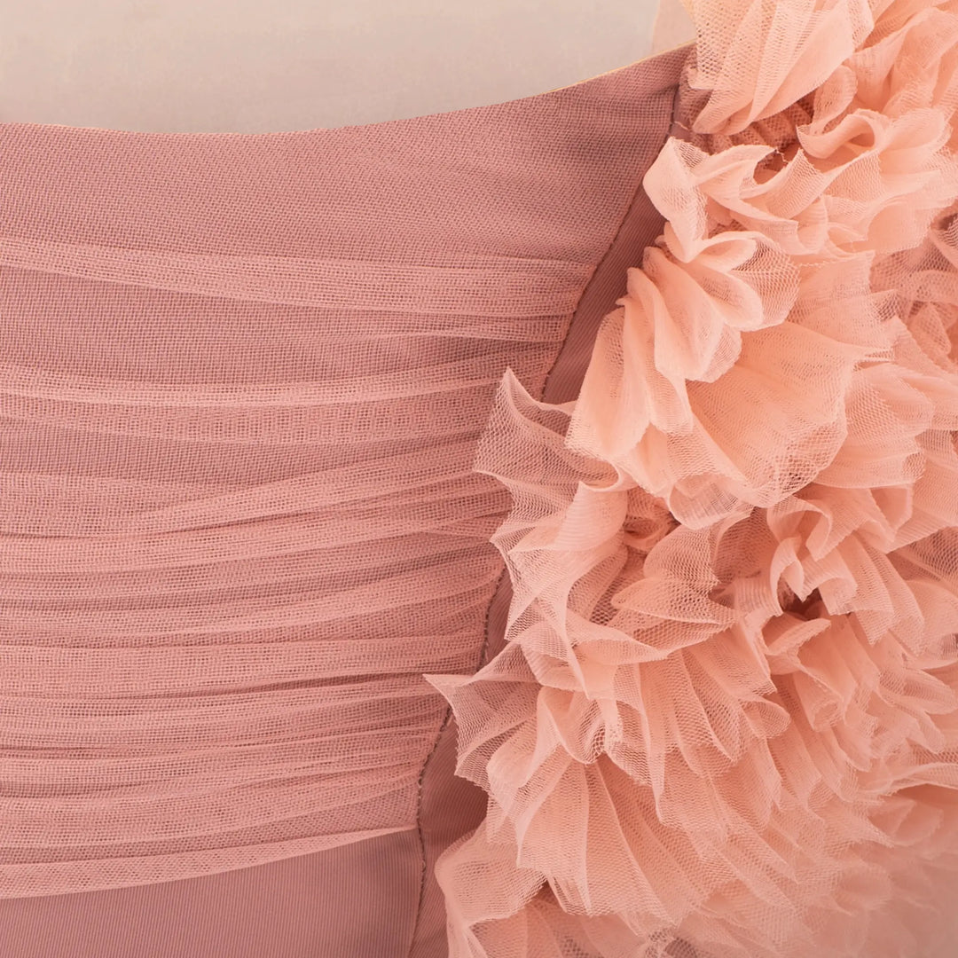 Devant Ruffle Leotard With Removable Sleeves